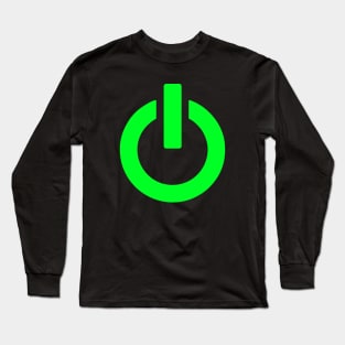 Power Button - Green Symbol Long Sleeve T-Shirt